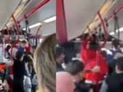 Escena de cops i tensió en un autobús ple a Tarragona