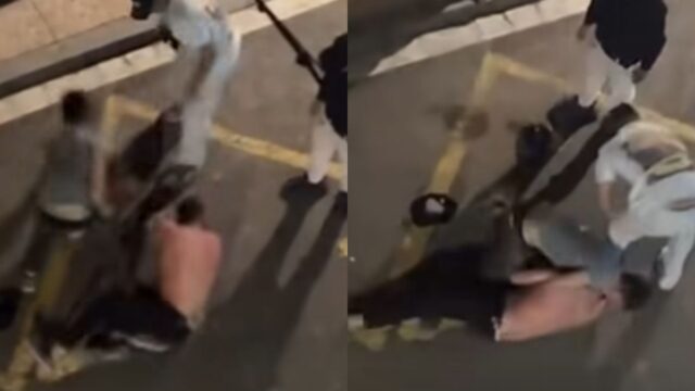 Imatges del moment de la baralla al carrer (TGNLEGENDS)